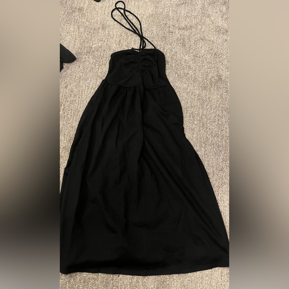 Black tube dress with tie. - Picture 1 of 3